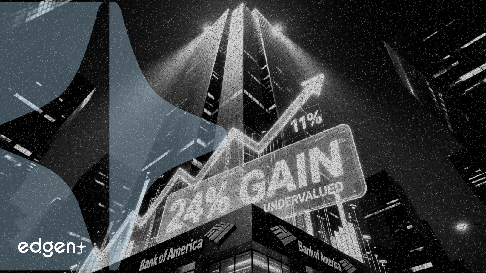 Bank of America, infravalorado un 11% tras un alza anual del 24%