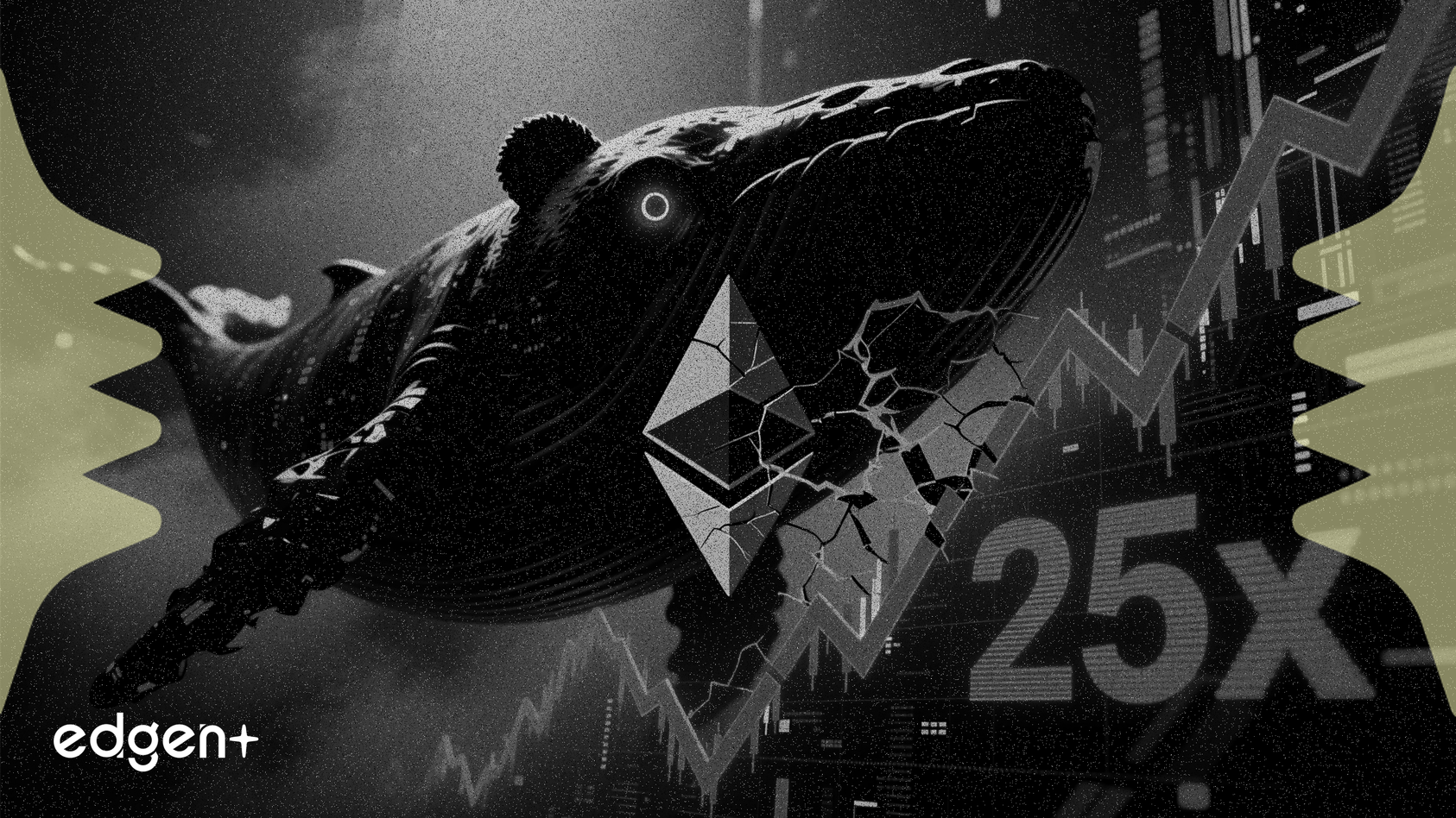 クジラがイーサリアムに対し25倍のレバレッジで6056万ドルの弱気な賭けを行う