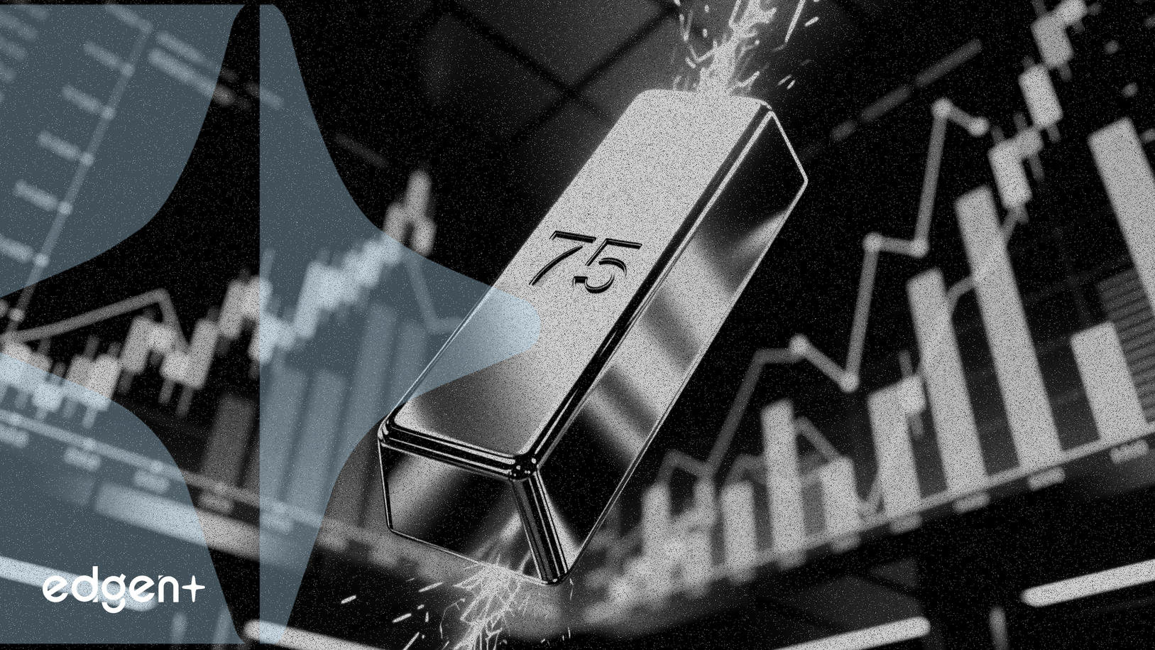 現貨白銀觸及75美元，漲幅3.07%