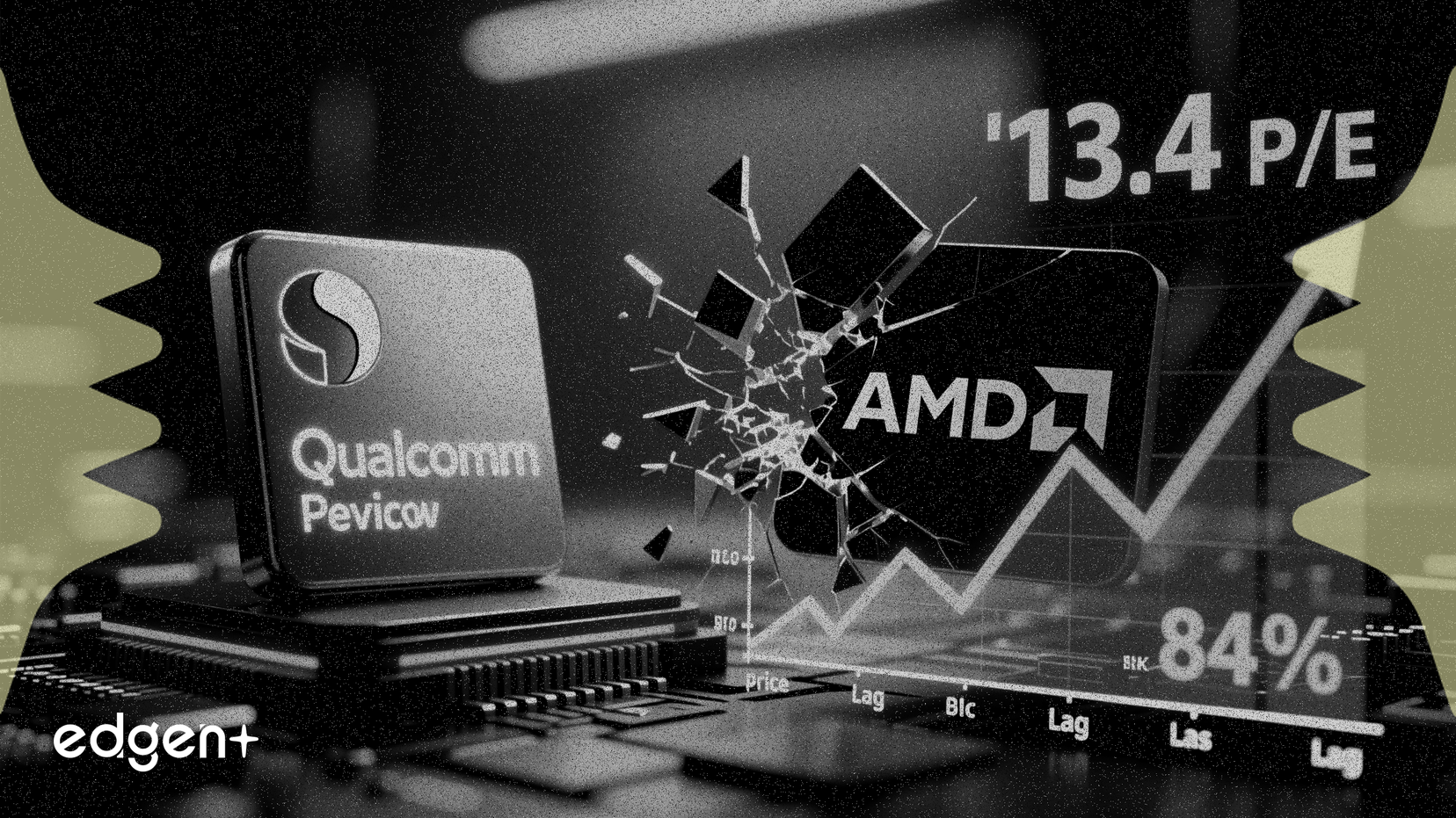 Qualcomm devance AMD avec un P/E de 13,4 malgré un retard de prix de 84%