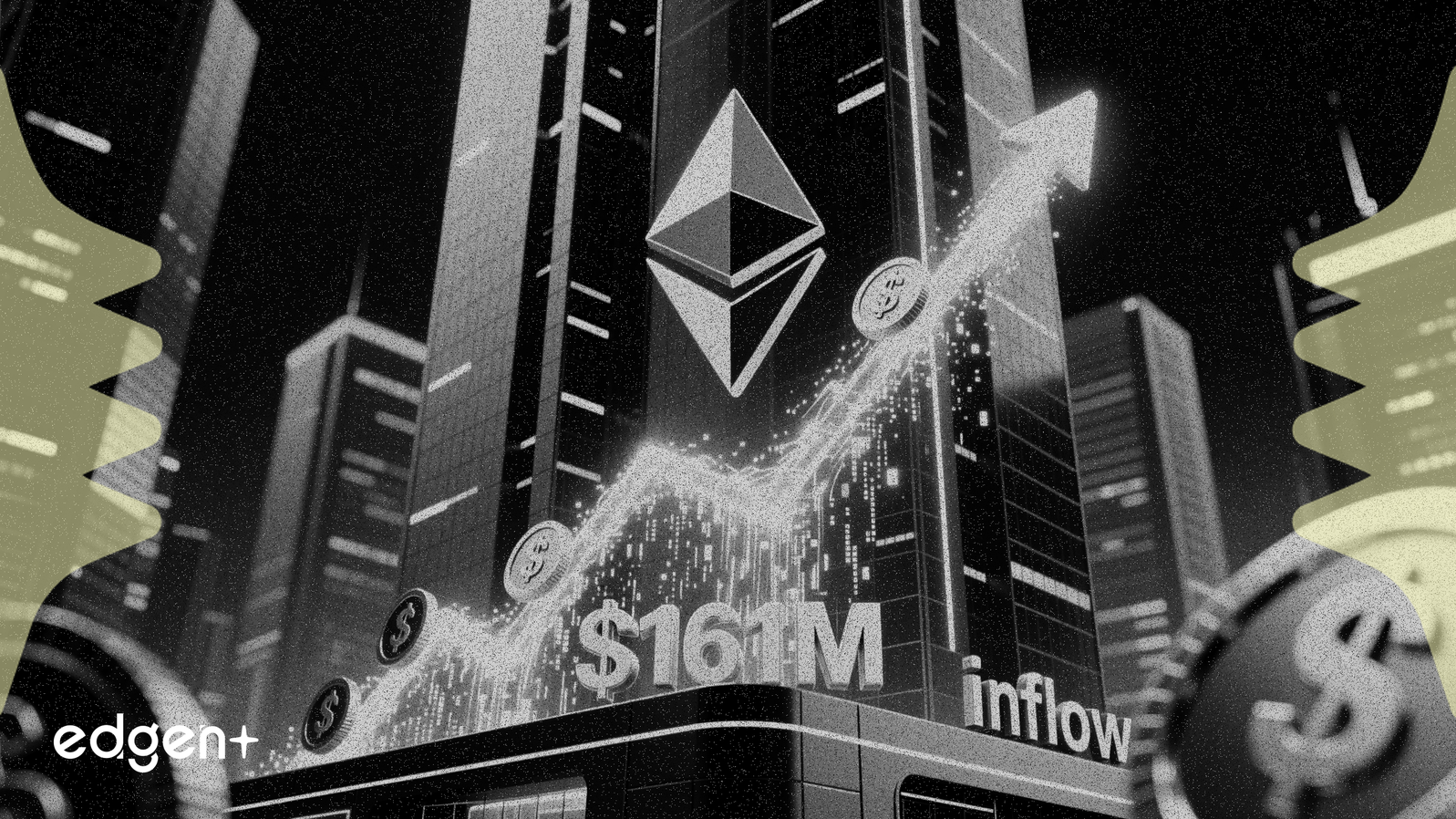 Los ETF de Ethereum atraen 161 M$ de entrada semanal a medida que crece la demanda institucional