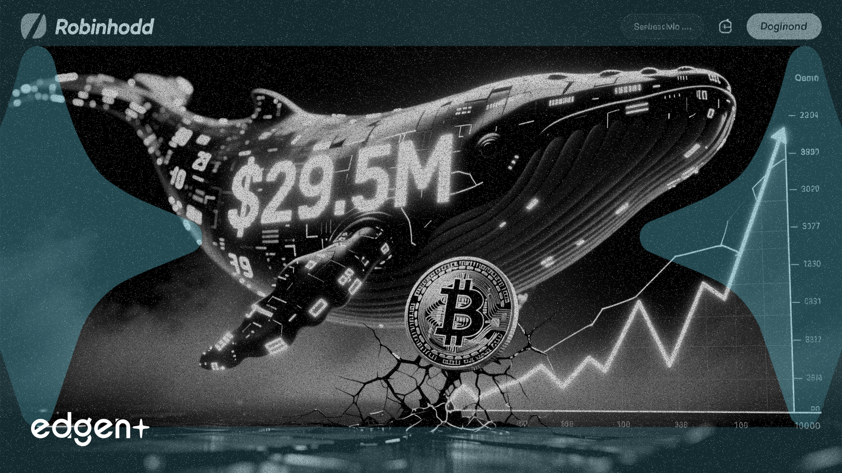 クジラが2950万ドルのDOGEをRobinhoodへ移動、サポートラインを試す