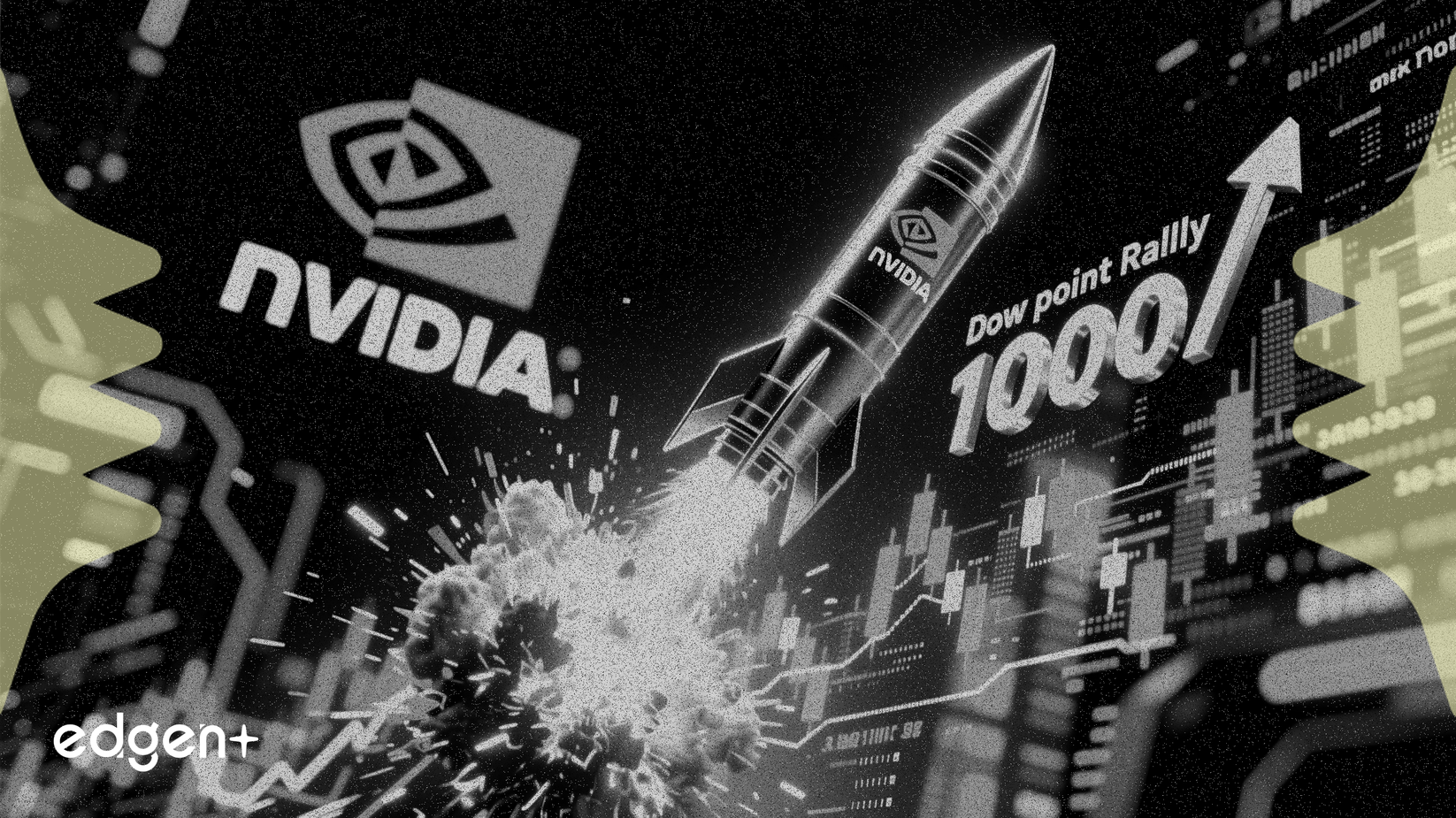 엔비디아 7.5% 급등, 다우지수 1,000포인트 상승 견인