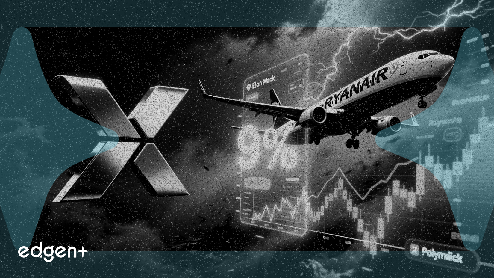 머스크-라이언에어 갈등, 폴리마켓에서 9% 인수 확률 촉발