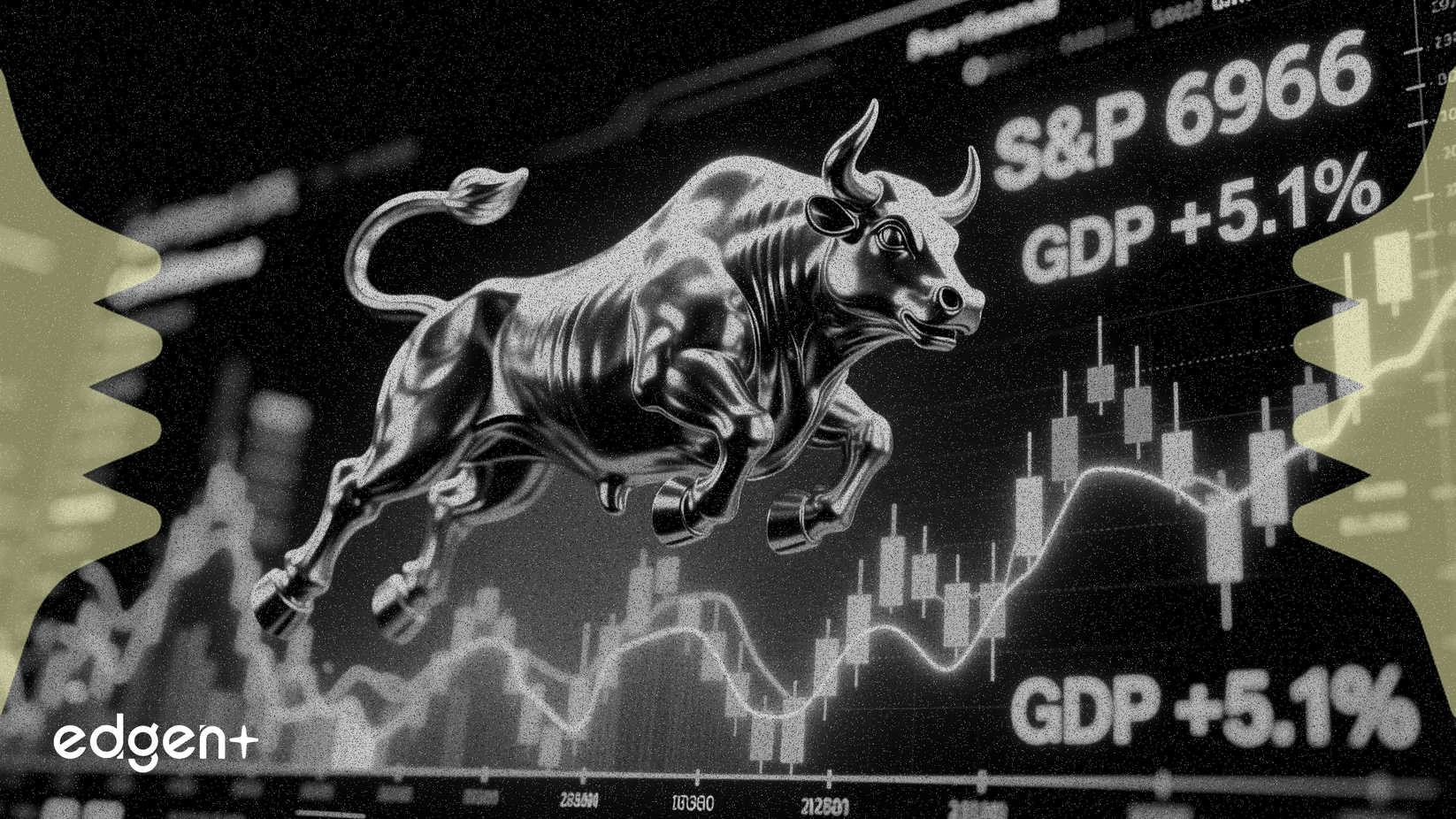 El S&P 500 alcanza un récord de 6.966 puntos mientras la previsión del PIB salta al 5,1%