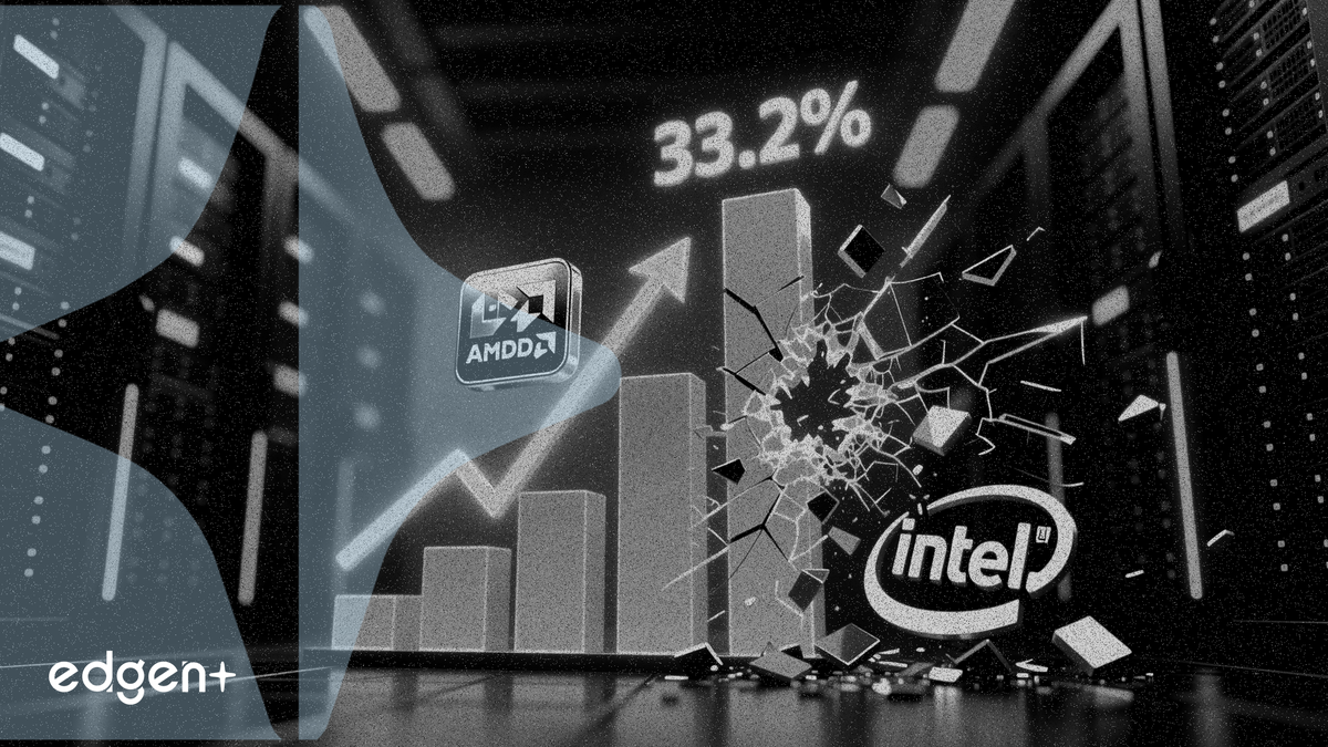 AMD, 서버 칩 시장 점유율 33.2% 기록…주가 4% 급등