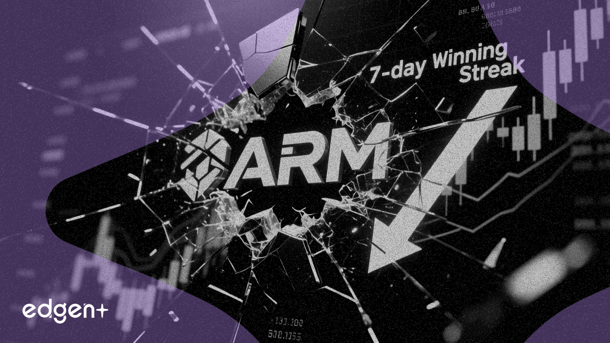 Las acciones de Arm caen más de un 6%, rompiendo una racha de 7 días al alza