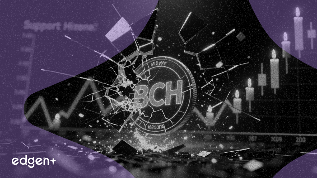 BCH 跌破多年支撐、觸及 2025 年低點，拋售壓力加劇