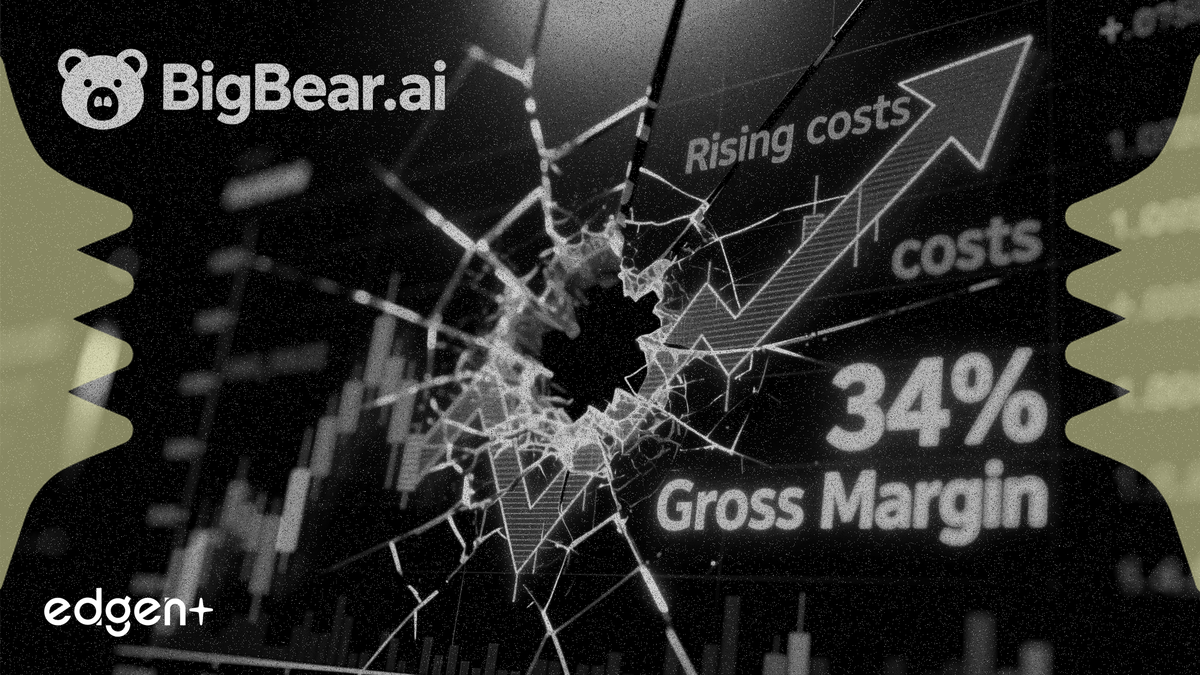 BigBear.ai, 34% 매출총이익률에도 불구하고 비용 증가로 주가 하락