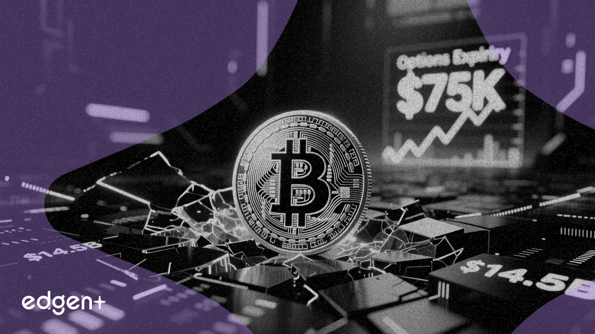 ビットコイン、145億ドルのオプション満期を控え、7万5,000ドルが焦点に