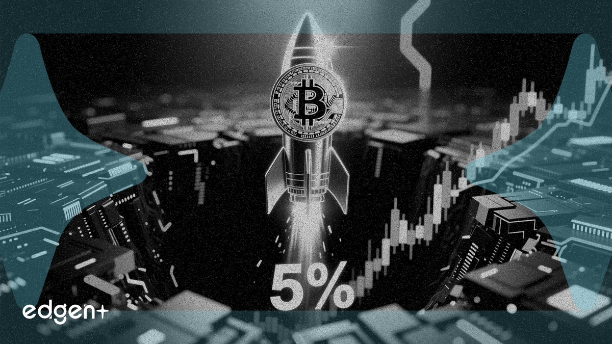 比特幣與科技股走勢分化，錄得 5% 漲幅