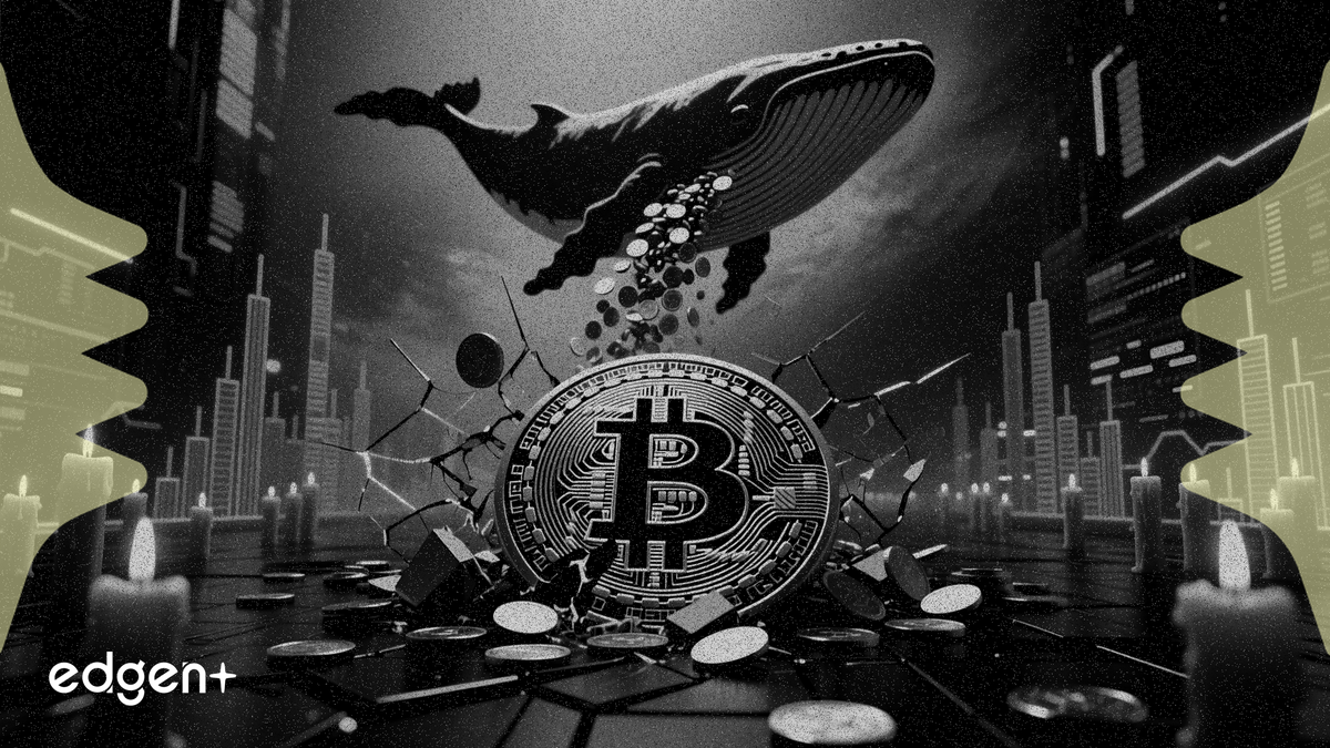 比特幣持平，鯨魚拋售25,000枚BTC引發市場暴跌