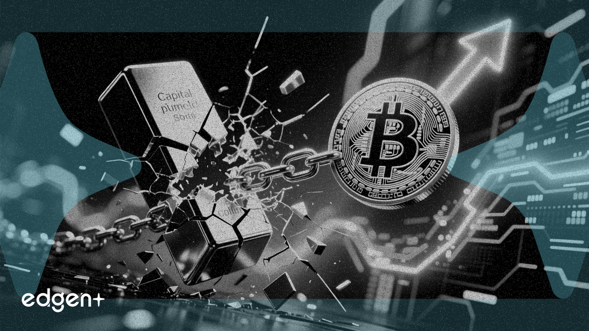 比特幣與黃金相關性跌至-0.88，資金轉向加密貨幣