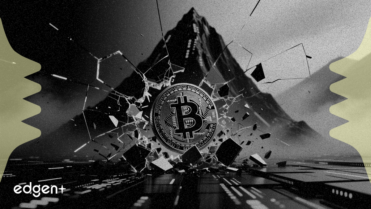 比特幣拋物線增長時代終結，價格較峰值回落 45% 重測前期高點