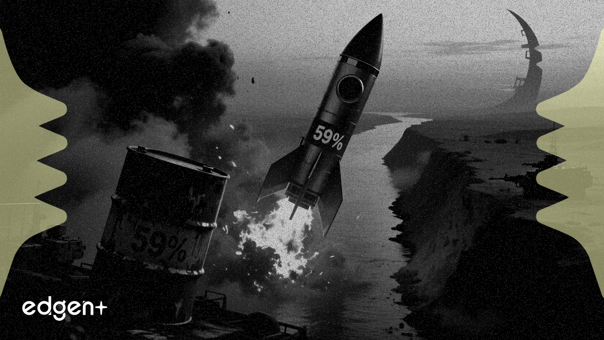 霍尔木兹海峡危机加剧，布伦特原油飙升 59%