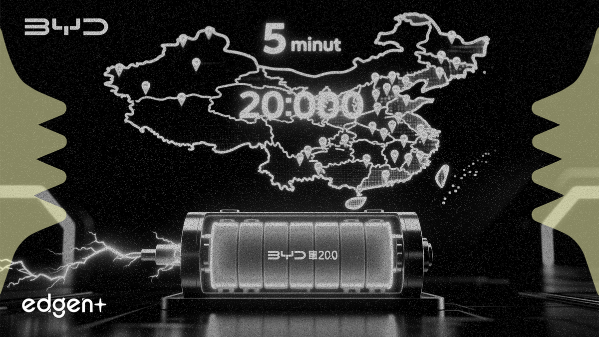 BYD vise 20 000 stations de recharge flash avec la batterie Blade 2.0 permettant une charge en 5 minutes