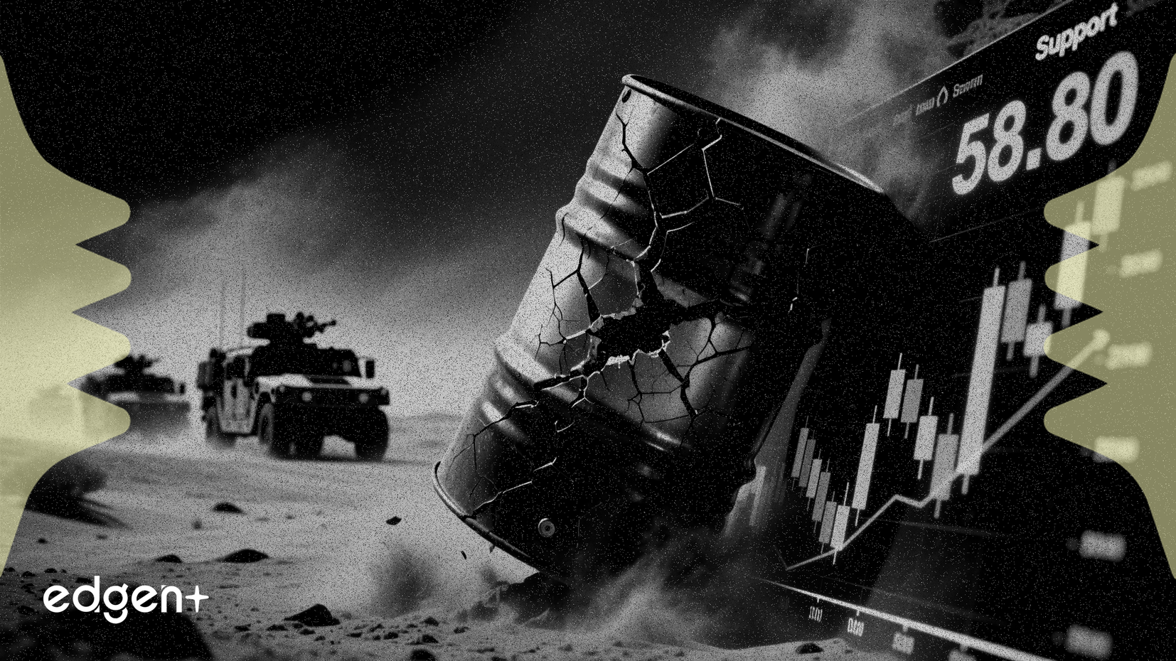 米軍の中東展開を受け、原油は58.80ドルのサポートを試す