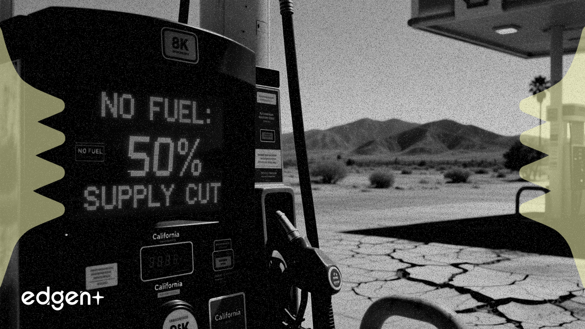 加州面临燃料危机：霍尔木兹海峡关闭导致进口削减 50%