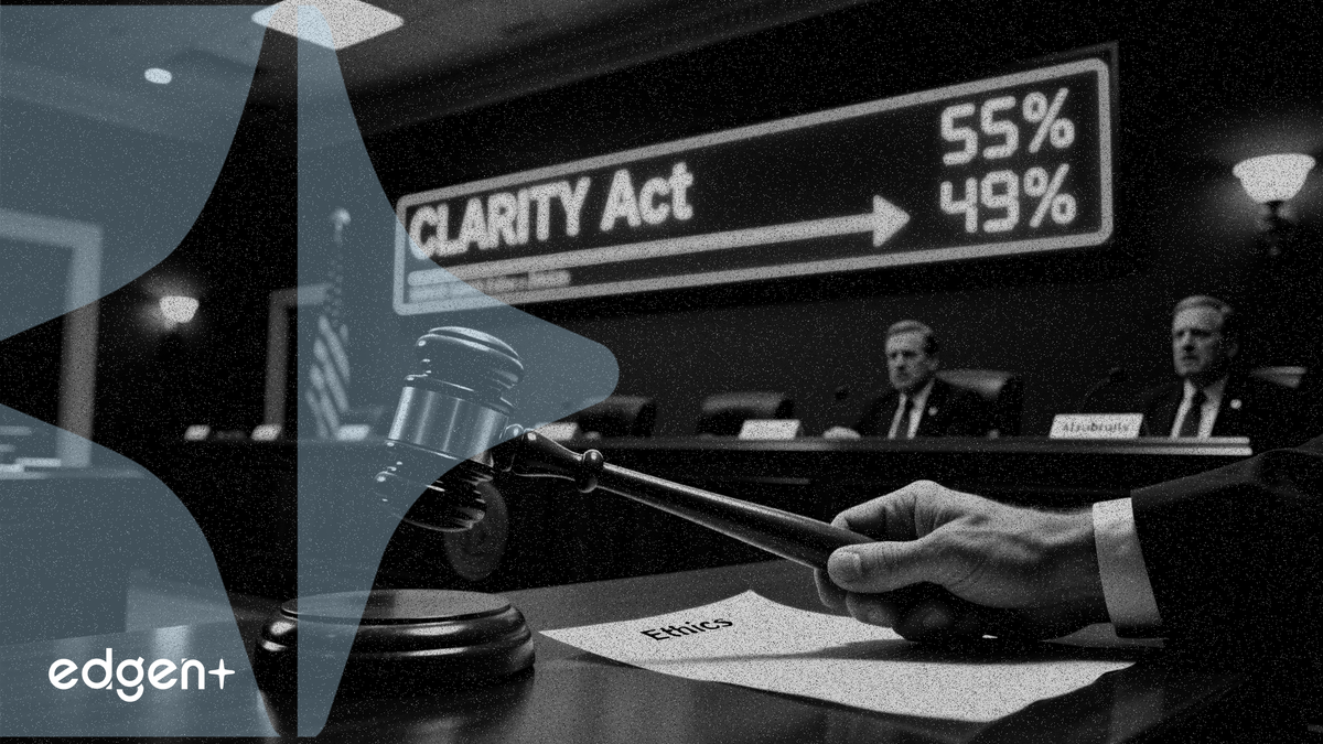 Tỷ lệ thông qua CLARITY Act giảm xuống 55% khi Alsobrooks yêu cầu thỏa thuận về đạo đức