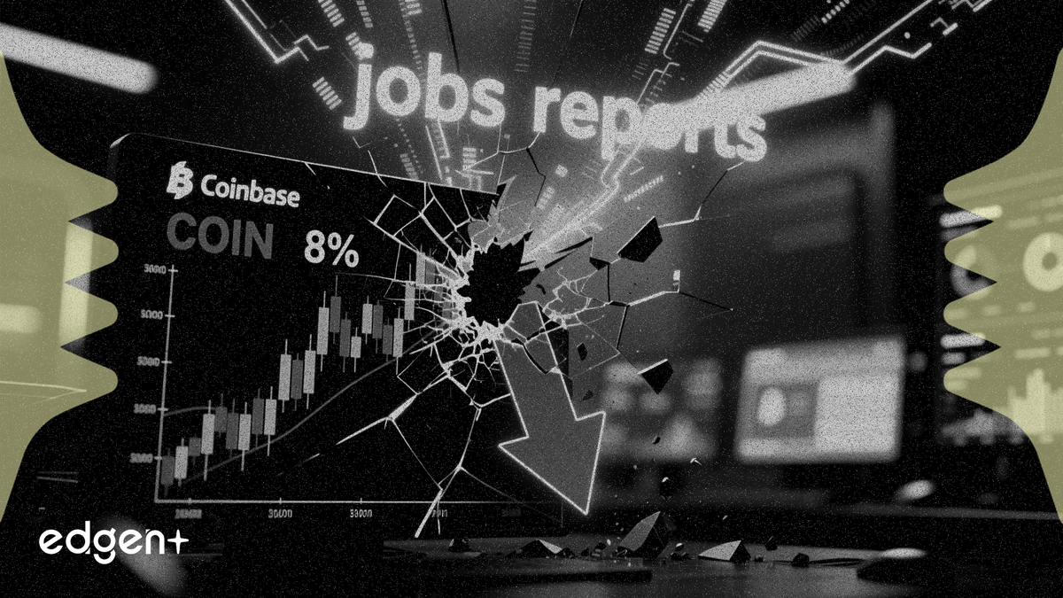 L'action Coinbase chute de 8 % alors que les données sur l'emploi douchent les espoirs de baisse des taux