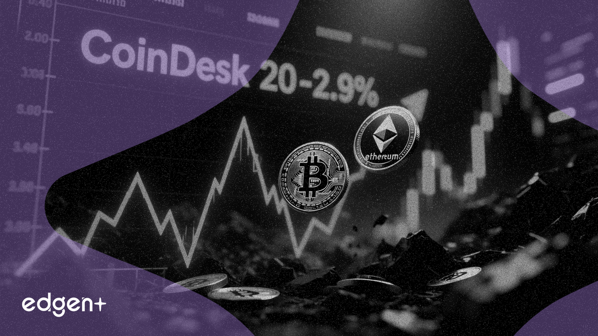 CoinDesk 20 指數下跌 2.9%，所有代幣全線收陰