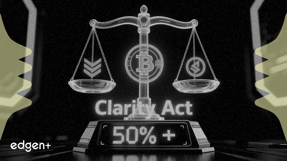 加密市場在美《清晰法案》關注下盤整，或迎來 50% 波動