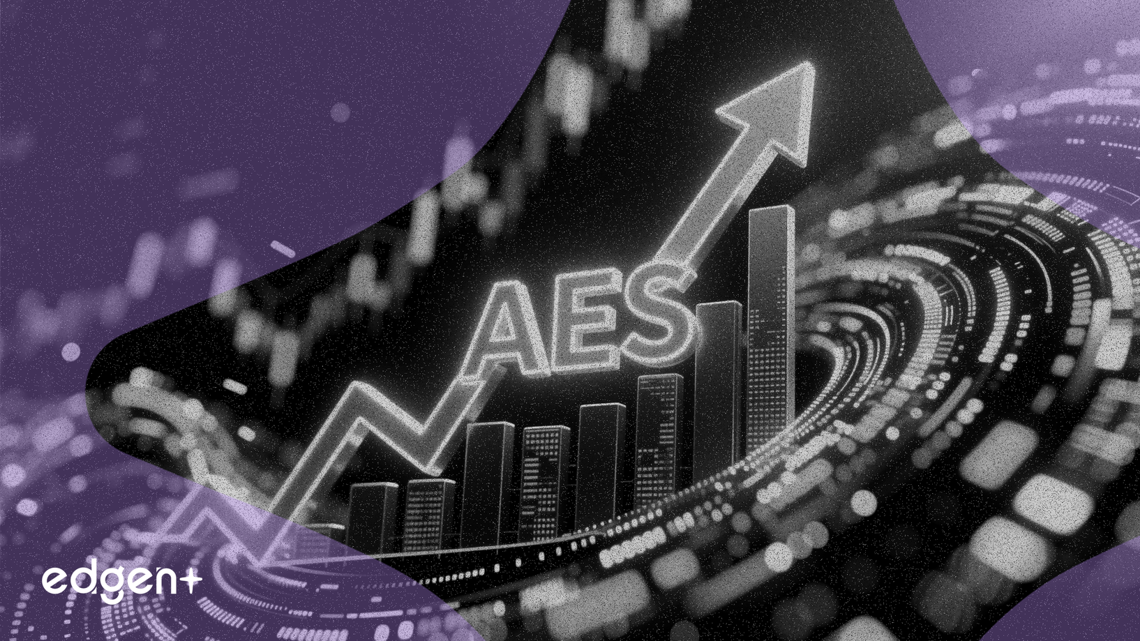 AES株、商い活況で9.2%高