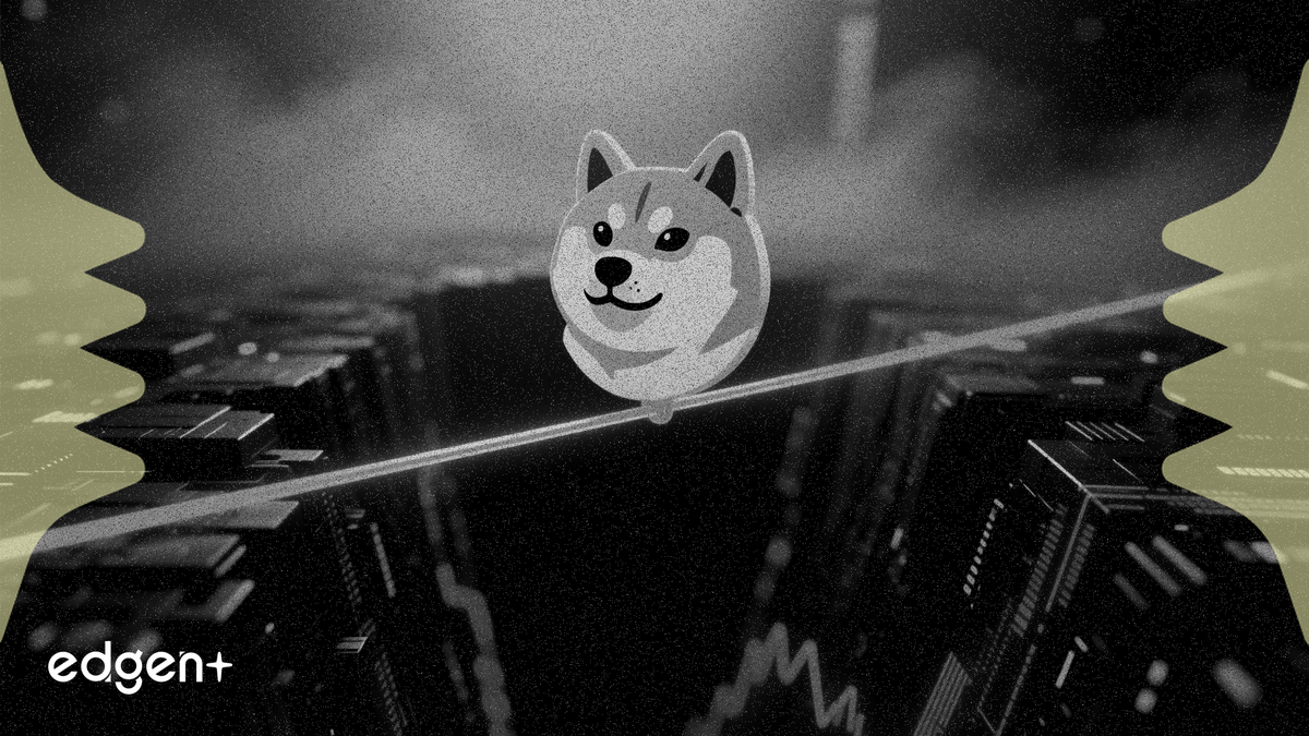 狗狗幣價格在 0.10 美元下方停滯，1 個關鍵支撐位得以維持