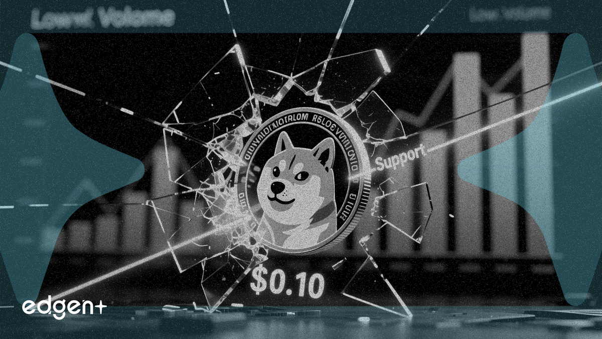 Dogecoin pone en riesgo el soporte clave de 0,10 $ mientras el volumen cae casi un 50 %