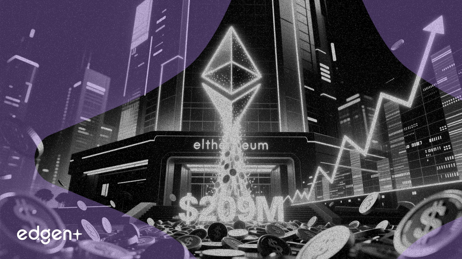 Los ETF de Ethereum atraen $209M mientras las instituciones profundizan su impulso criptográfico