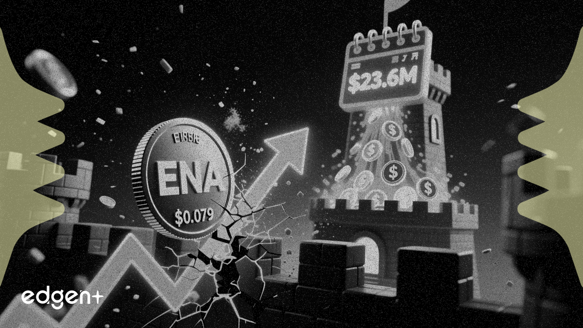 ENA, $0.079 지지선에서 3.44% 반등... $2,360만 토큰 언락 앞두고