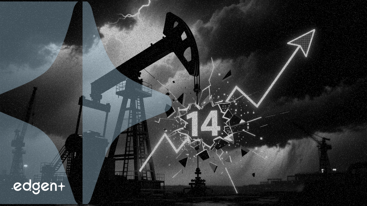 能源行業 14 周連漲終結，錄得 5.3% 跌幅