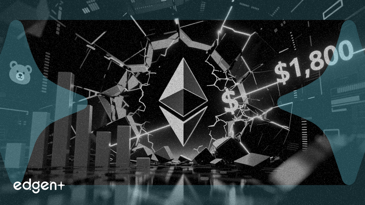 Ethereum drops 5.3% to $1,869 as ETF outflows test $1,800 support