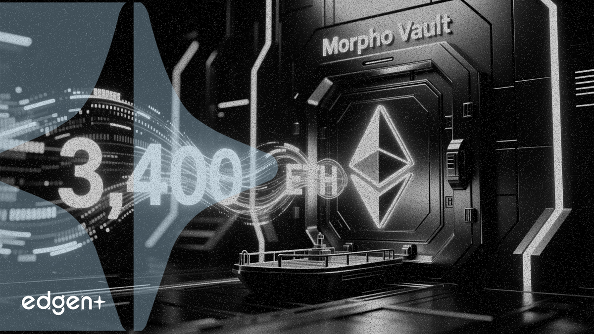 以太坊基金會向Morpho金庫部署3,400枚ETH