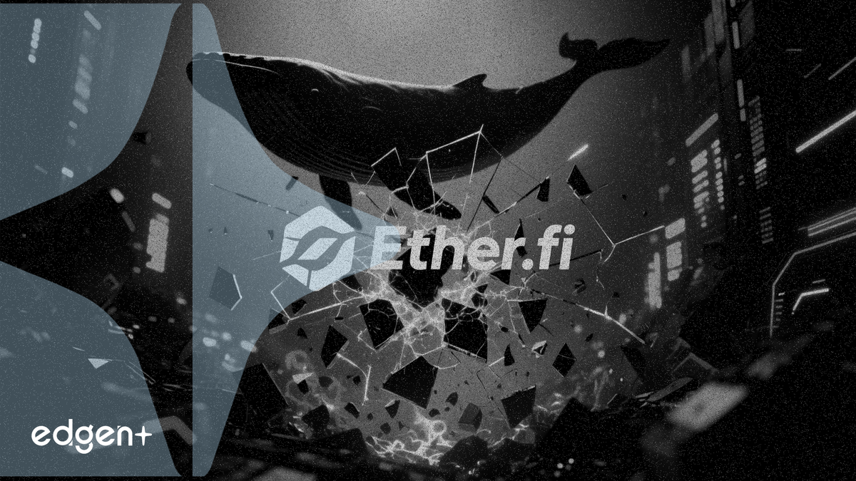 大口投資家（クジラ）が150万ドル相当の360万トークンを売却し、Ether.fiが急落