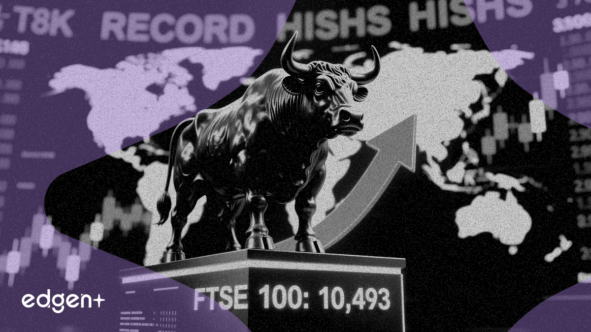 FTSE 100 上漲 2 點至 10,493，全球股市創歷史新高