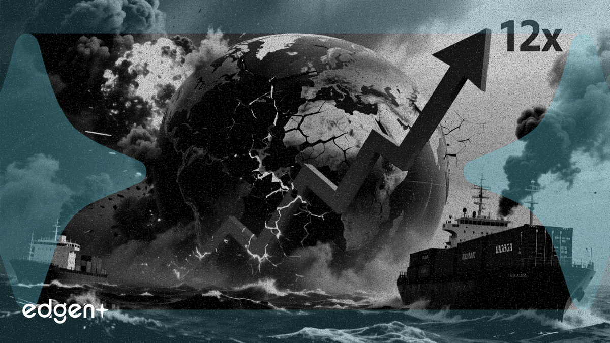 中東衝突加劇，全球運費激增 12 倍