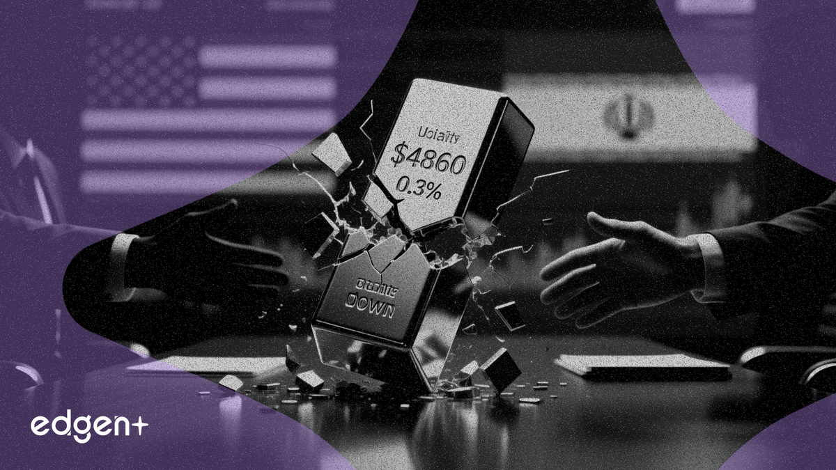 L'or rejette les 4 860 $ et glisse de 0,3 % avec la reprise des discussions USA-Iran