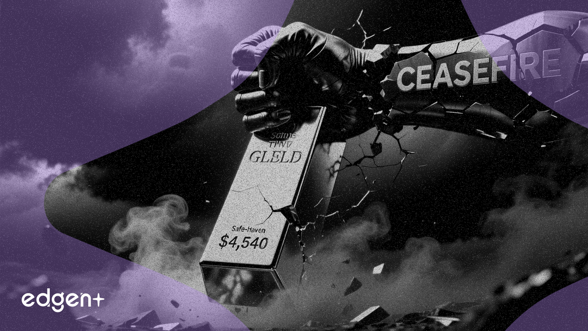 金價停滯於4,540美元下方，停火協議限制避險需求