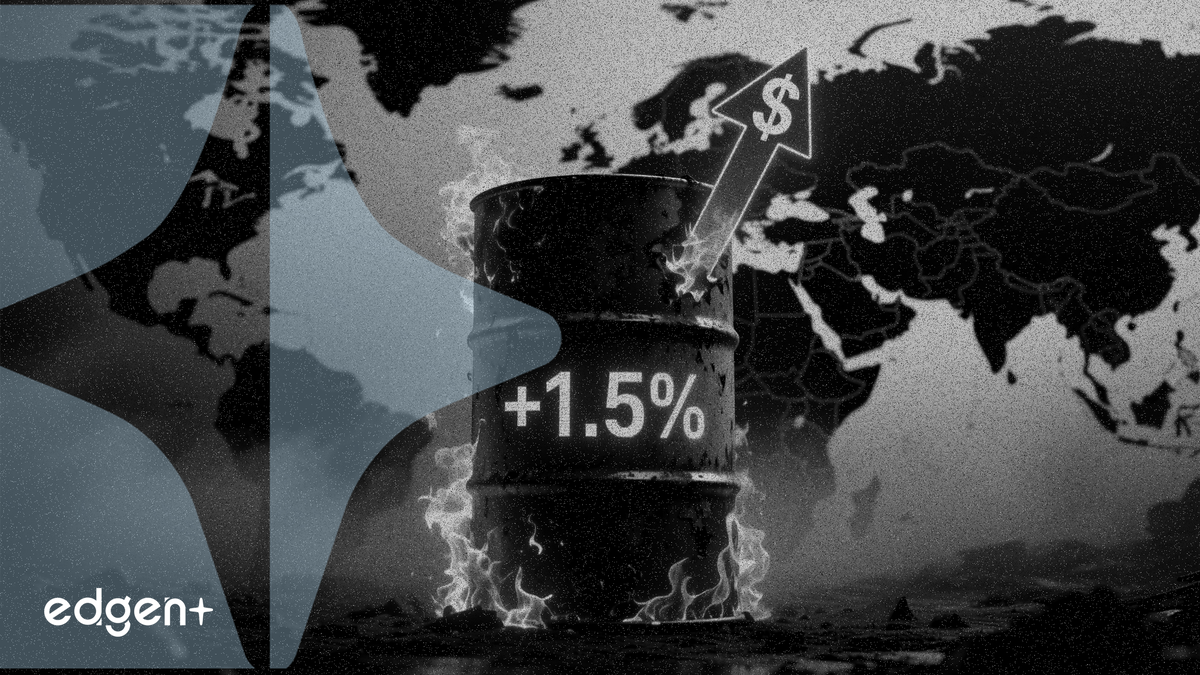 イスラエルの戦争姿勢で供給懸念が強まり、原油価格が1.5%上昇