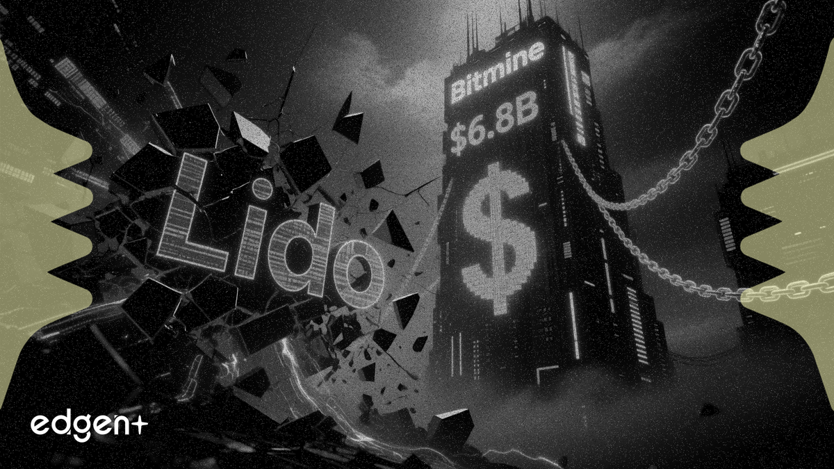 Lido 收入驟降 40%，Bitmine 以 68 億美元資金進入質押市場