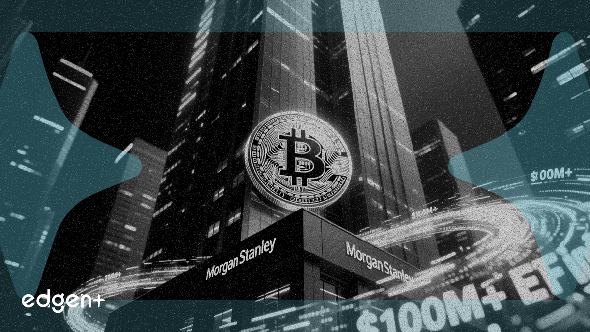 摩根士丹利斥資 1375 萬美元購入 177.76 枚 BTC，ETF 流入額突破 1 億美元