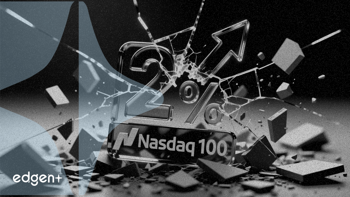 Nasdaq-100 gaps up 2.14% then reverses to close flat
