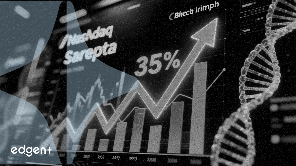 纳斯达克生物技术指数上涨2.6%，Sarepta股价飙升35%