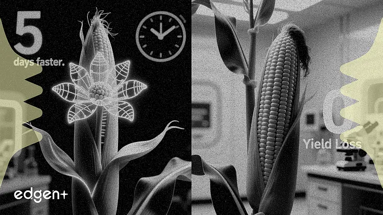 Origin Agritech gene-edited corn flowers 5 days earlier with no yield loss