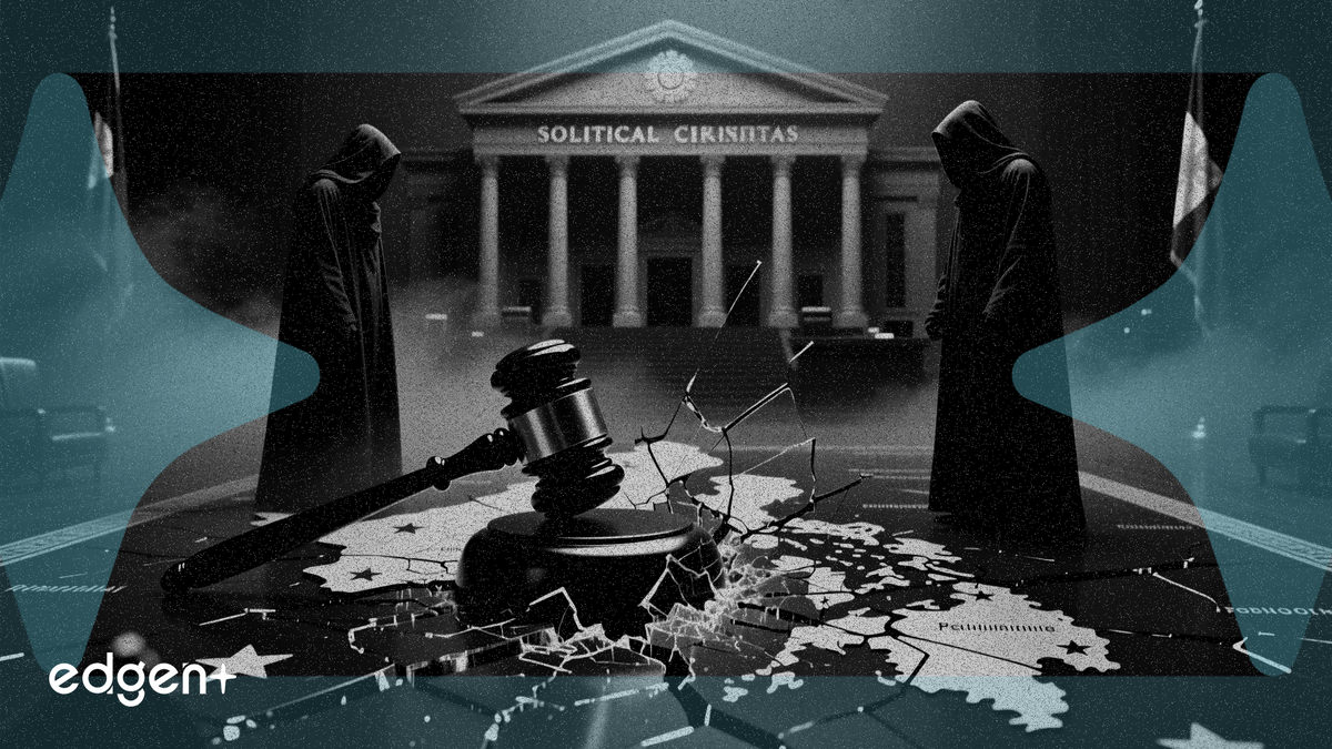 A standoff over a senator's arrest warrant for alleged crimes against humanity has escalated after shots were fired in the Philippine Senate, increasing sovereign risk and political instability.