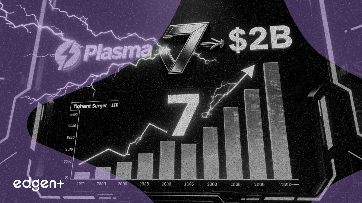 Plasma TVL 突破 20 億美元，集成泰達幣後位列第七