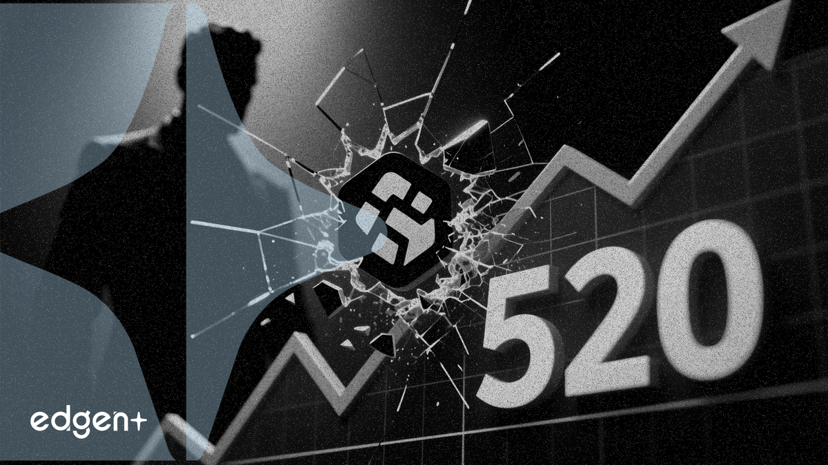 파월의 불확실성 경고, BNB 17% 하락하여 520달러 위험에 처해