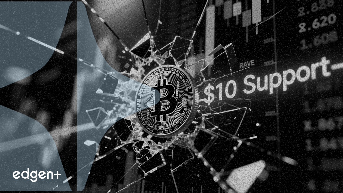 Rave crypto plunges 44% to test key $10 support
