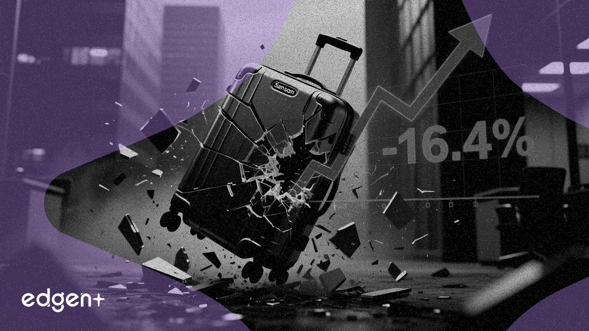 サムソナイト、売上高減少で利益16.4%急落